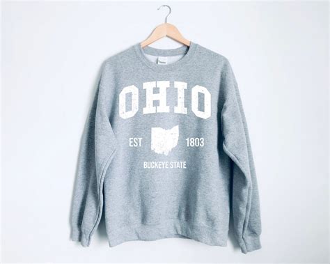 Ohio Sweatshirt Ohio Crewneck Sweatshirt Ohio Sweater Ohio Etsy