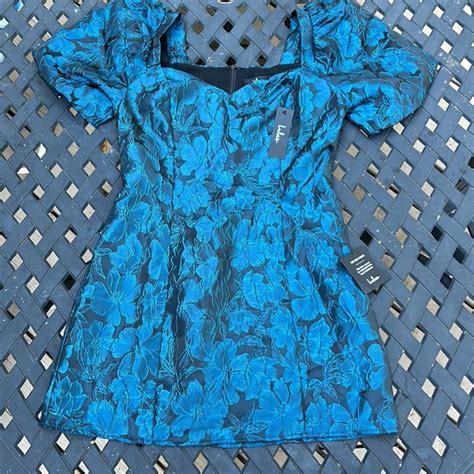 Lulu S Dresses Nwt Lulus Beyond Amazing Dark Teal Blue Floral