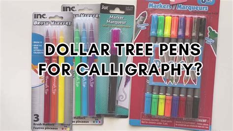 Dollar Tree Pens For Calligraphy Testing Out Some Pens I Found At