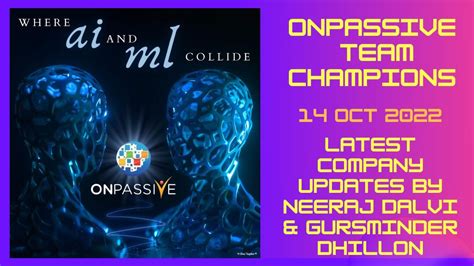 ONPASSIVE Team Champions 14 Oct Latest Company Updates By