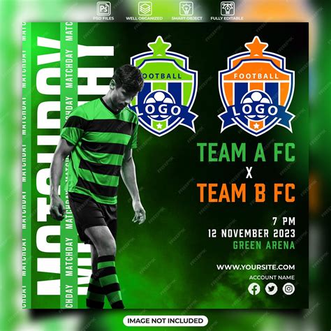 Premium Psd Football Matchday Social Media Banner Template