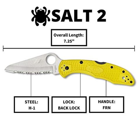 Spyderco Salt 2 Lightweight Knife With 3 H 1 Ultra Corrosion Resistant