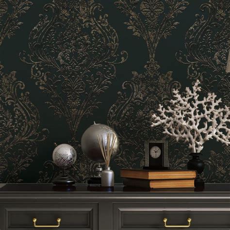 Estate Damask Unpasted Wallpaper