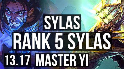 SYLAS Vs YI JNG Rank 5 Sylas Legendary 20 2 6 67 Winrate Rank