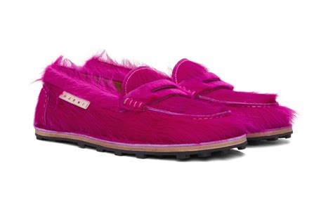 Marni Pink Long Calf Hair Loafers Hardly Ever Worn It