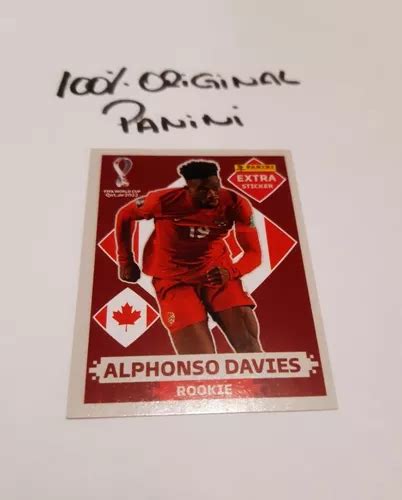 Figurinha Extra Sticker Alphonso Davies Bordô Legend rookie