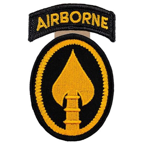 Army SOCOM Patch And Airborne Tab Sewn With Velcro Full Color