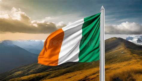 Cote D Ivoire Ivory Coast Waving Flag Stock Illustration Illustration