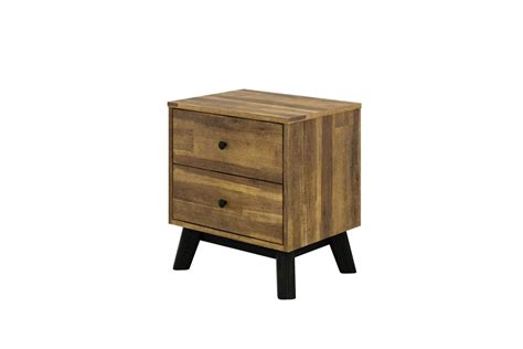 Calla 2 Drawer Solid Acacia Wood Bedside Table