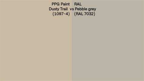 Ppg Paint Dusty Trail 1097 4 Vs Ral Pebble Grey Ral 7032 Side By