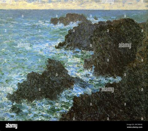 The Rocks Of Belle Ile 1886 By Claude Monet Stock Photo Alamy