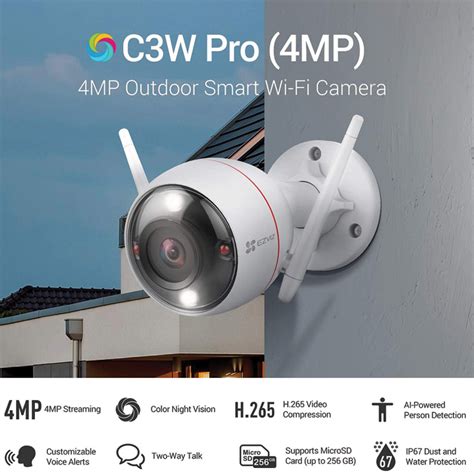 Camera Ezviz C3W Pro 4MP Nhìn Đêm Có Màu Khuyến Mãi 35%
