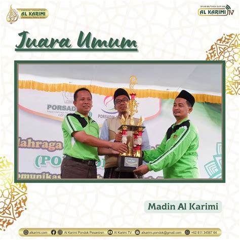 MENUJU PORSADIN 5 TINGKAT NASIONAL PONDOK PESANTREN AL KARIMI