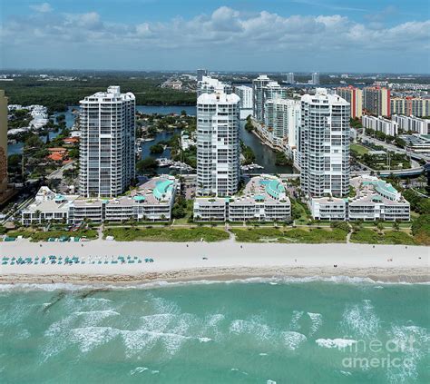 Oceania Condo Towers On Sunny Isles Beach Aerial View Photograph By David Oppenheimer Fine Art