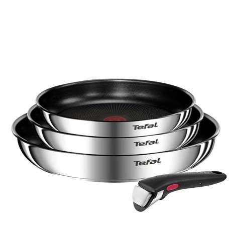 Set de 3 sartenes acero inoxidable mango extraíble Ingenio Tefal