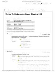 Review Test Submission Burger Chapters Fa Psyc Pdf