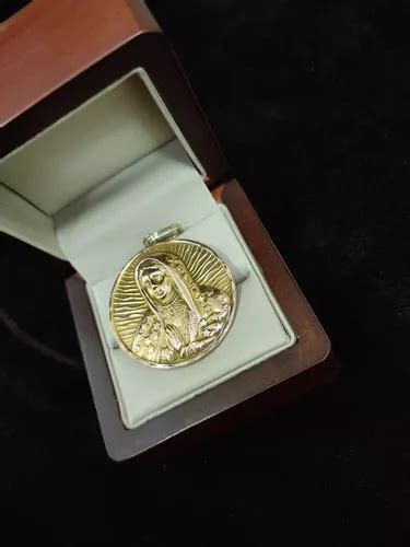 Medalla De Oro Laminado Virgen De Guadalupe sagrado Corazón en venta