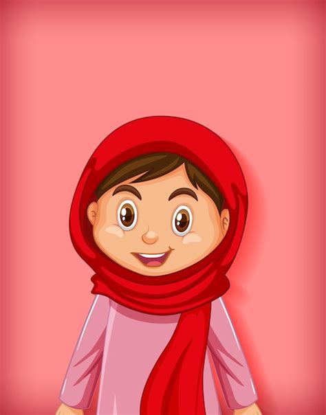 Personaje De Dibujos Animados Hermosa Dama Rabe Vector Gratis