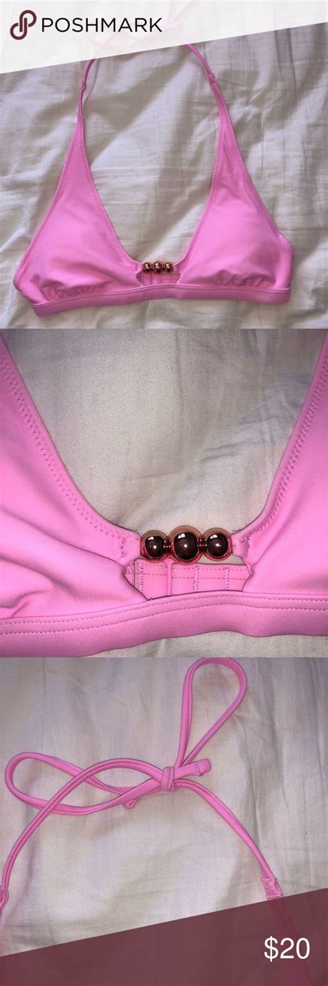 Nwot Aerie Hot Pink And Rose Gold Bikini Top Bikini Tops Bikinis