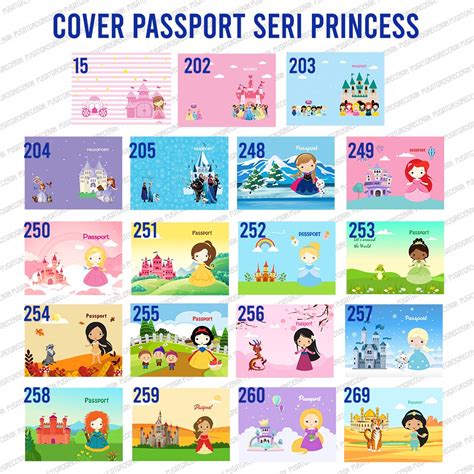 Passport Cover Princess Series Passport Character Case Passport Cover For Passport Document