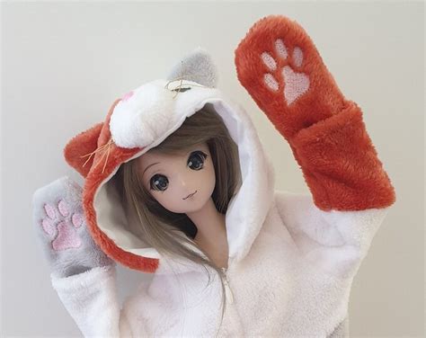 Bjd 13 Sd Dollfie Dream Smart Doll Calico Cat Onesiekigurumi Pre