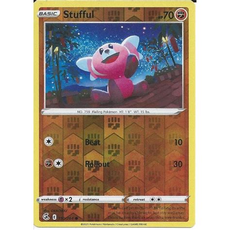 Pokemon Trading Card Game 150 264 Stufful Common Reverse Holo Card