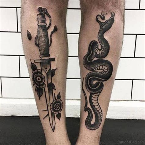 61 Wonderful Snake Tattoos On Leg Leg Tattoos Sleeve Tattoos Shin