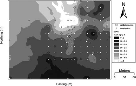 Kriging Map For Log 10 Transformed Total Petroleum Hydrocarbon TPH