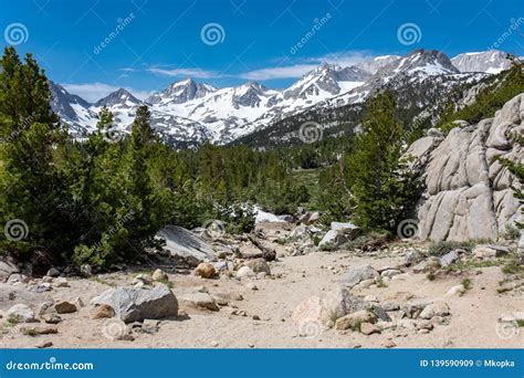 Dirt Hiking Trail Through The Little Lakes Valley Area Of California