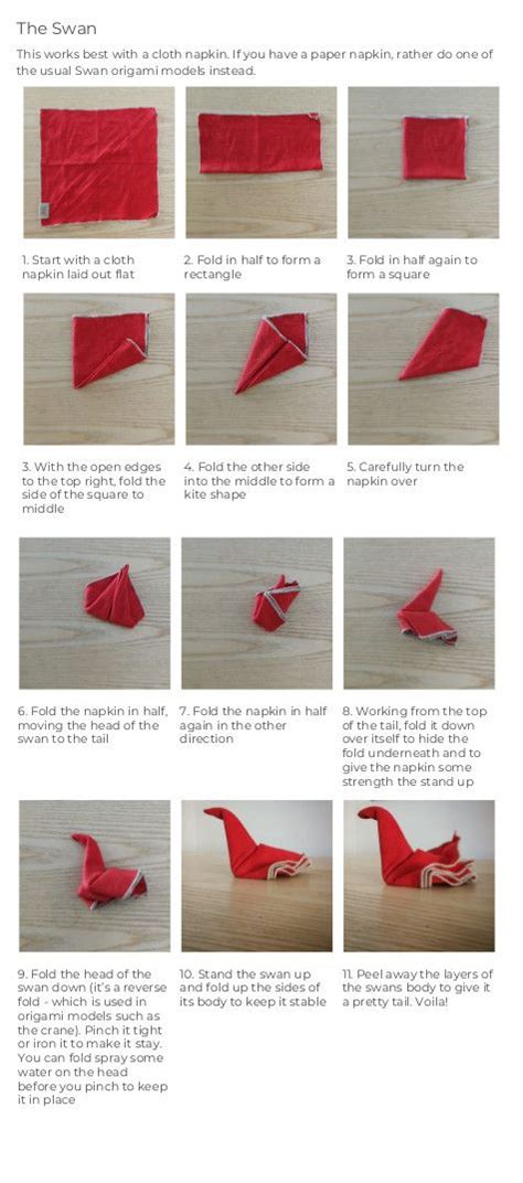 How To Fold A Swan Napkin - Origami