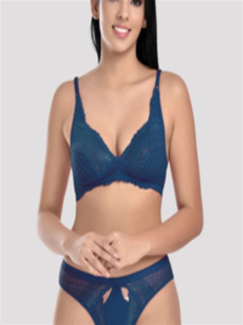 Buy Styfun Women Blue Printed Lingerie Set Lingerie Set For Women 19095444 Myntra