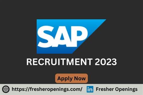 SAP Jobs For Freshers 2023 2024 Freshers Hiring Drive Apply Soon