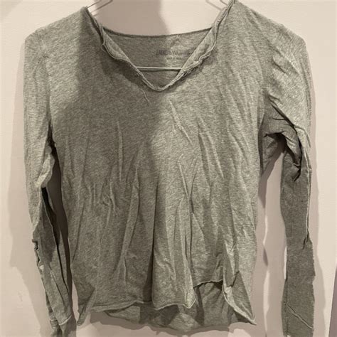 Zadig And Voltaire Grey Long Sleeve Shirt Super Depop