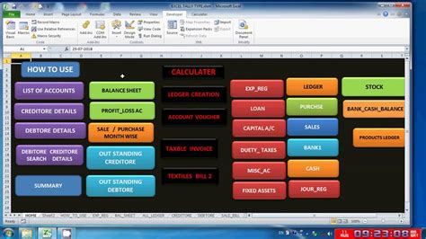 Full Accounting Software In Excel Youtube