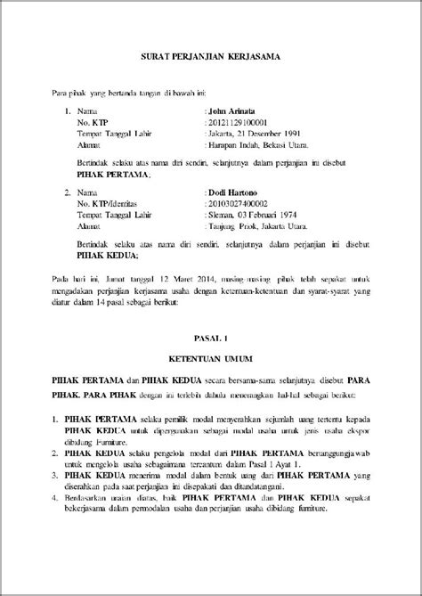 Contoh Surat Perjanjian Bea Materai - Surat Perjanjian : Desain Contoh Surat #wg8GBr4y2a