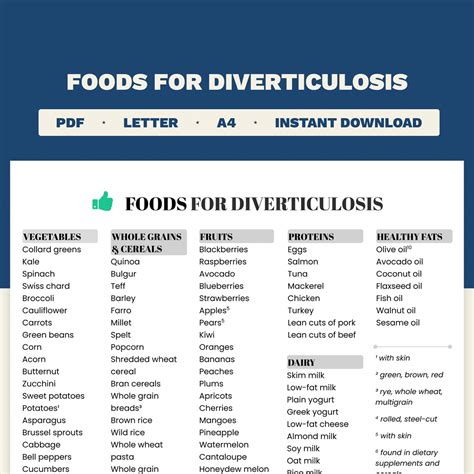 Comprehensive Foods For Diverticulosis List High Fiber Diet Guide For Gut And Digestive Health