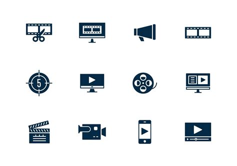 Simple Video Editing Icon 124489 Vector Art at Vecteezy