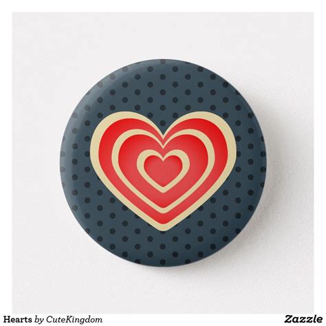 Hearts 6 Cm Round Badge Zazzle Badge Heart Images Heart