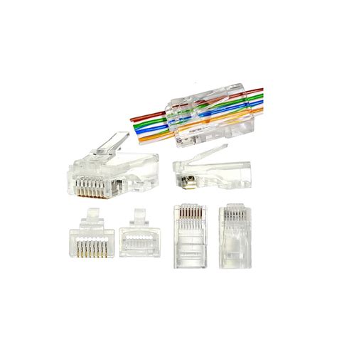 หัวแลนแบบทะลุ หัวแลน หัว Rj45 Glink Glg 05 Gold Series Rj45 Ez Cat