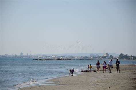 Oroklini Beach In Larnaca District Of Cyprus Island Editorial Stock