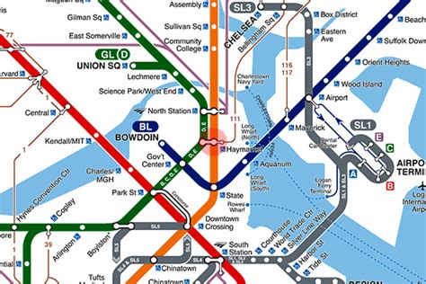 Haymarket station map - Boston subway