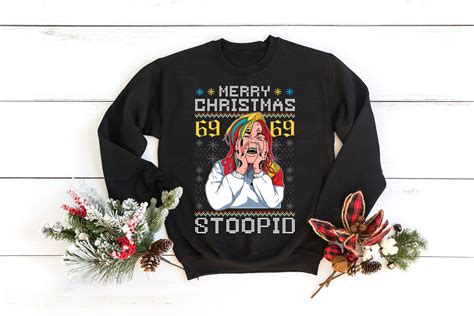 Ugly Christmas Sweater Tekashi69 6ix9ine - Stoopid 69 Rapper Sweater | Kersttrui, Unieke ...