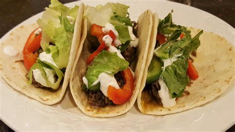 Slow Cooker Shredded Roast Beef Tacos Dining In With Danielle