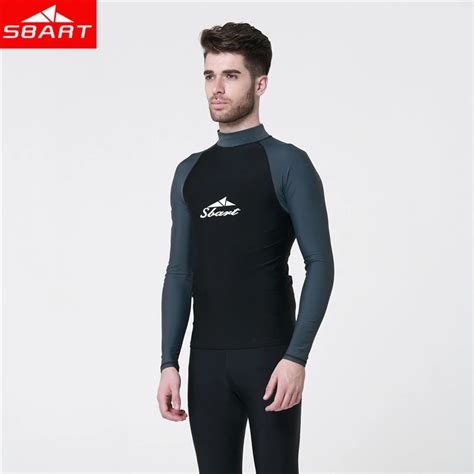 SBART Men Lycra Wetsuits Shirt Long Sleeve Hot Summer Anti UV UPF50