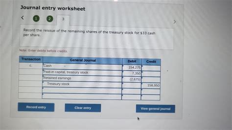 Solved Journal entry worksheet Record the reissue of the | Chegg.com