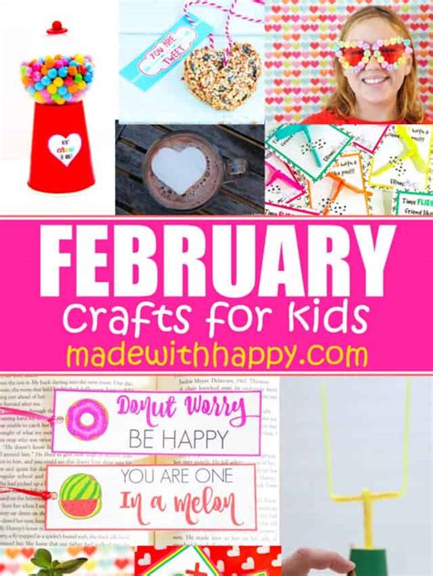 February Crafts - Made with HAPPY