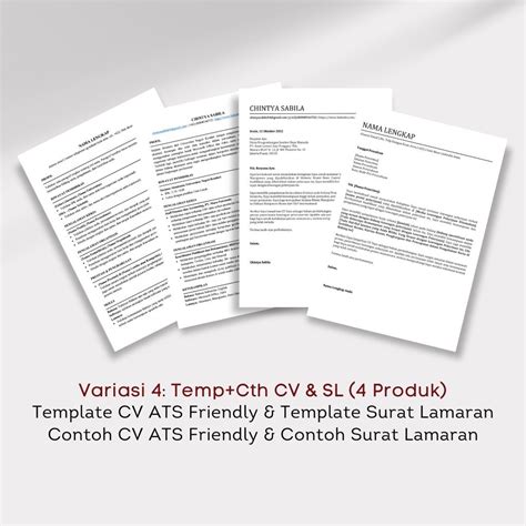 Jual Cv Ats Bahasa Indonesia Jasa Pembuatan Cv Ats Friendly