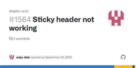 Sticky Header Not Working · Issue 1564 · Shadcn Uiui · Github