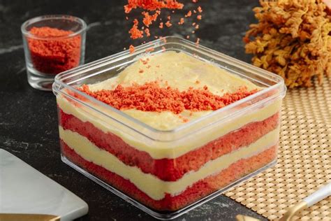 Resep Dessert Box Red Velvet Nougatine Dessert Mewah Mudah Dibikin