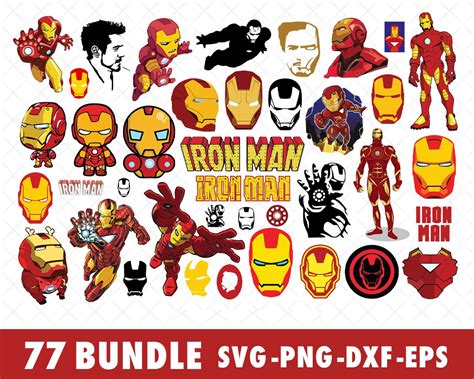 Marvel Iron Man SVG Bundle Files for Cricut, Silhouette, Mar | Inspire ...